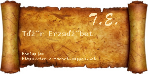 Tér Erzsébet névjegykártya